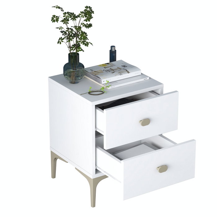 Hanah Home Mesita de Noche BD110 - 4111 Blanca